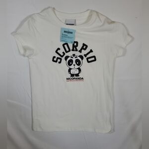 Nicopanda Zodiac Graphic Print Scorpio Girls T-Shirt- Gaga- Small